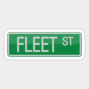 Fleet Street Road Sign Sticker